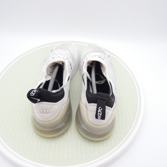 Nike Air Max 270 AH8050-100 Mens US 12 Running Shoes White Black Mesh Sneakers - Picture 5 of 11